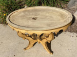 Vintage Oval Wood Cocktail Table