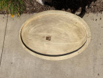 Vintage Oval Wood Cocktail Table