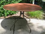 Round Metal Patio Deck Lawn Table
