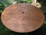 Round Metal Patio Deck Lawn Table