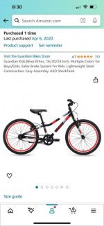 Kids 20 inch Guardian bicycle