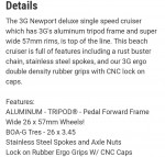 26" Aluminum 3G Fat Tire Beach Cruiser