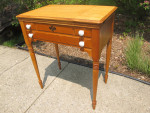 Outstanding Solid Maple Side Table With Fold Open Leaves