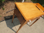 Outstanding Solid Maple Side Table With Fold Open Leaves
