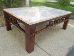 Spectacular Heritage Henredon Mahogany and Granite Coffee Table