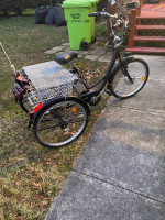 24” Adult Three wheeled electric bicycle w/ basket