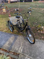 24” Adult Three wheeled electric bicycle w/ basket
