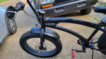 Sikk SS Aluminum Frame Flat Black 7 Speed UFO Fat Tire Cruiser XL Big!
