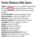 Parlee Chebacco Cyclocross Gravel Road Shimano Ultegra di2 Disc Mavic Ksyrium