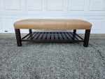 Bassett leather ottoman / coffee table