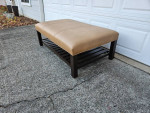 Bassett leather ottoman / coffee table