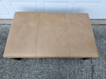 Bassett leather ottoman / coffee table
