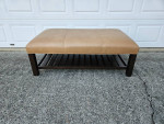 Bassett leather ottoman / coffee table
