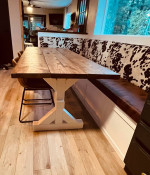 Rustic Farmhouse Dining Table - Tressle Style