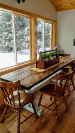 Rustic Farmhouse Dining Table - Tressle Style