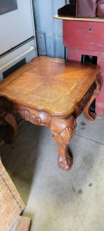 Solid wood end table