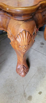 Solid wood end table