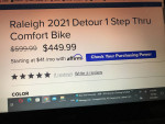 SAVE > $250, like new ALUMINUM Raleigh 21sp STEPUP BIKE----