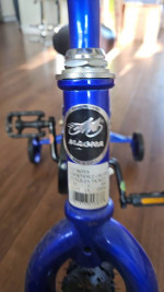 MAGNA KIDS BICYCLE TRAING WHEELS CROCODILE CRUISIN" BOYS BLUE PRE-OWNED
