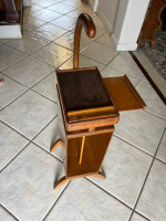 Vintage Danish Mid Century Telephone Stand Table Book Magazine Rack Sm