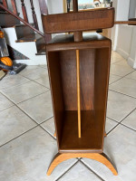 Vintage Danish Mid Century Telephone Stand Table Book Magazine Rack Sm