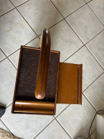 Vintage Danish Mid Century Telephone Stand Table Book Magazine Rack Sm
