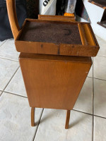 Vintage Danish Mid Century Telephone Stand Table Book Magazine Rack Sm