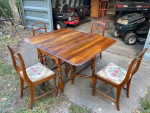 Vintage Solid Wood Drop Leaf Table