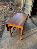 Vintage Solid Wood Drop Leaf Table
