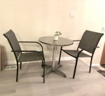 Bistro style patio table & 2 chairs