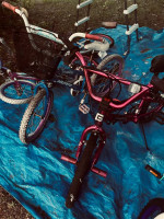 Lots of girls bikes