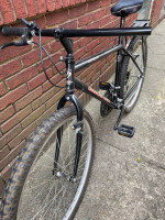 Diamond Back Outlook BMX bike with rack and helmet