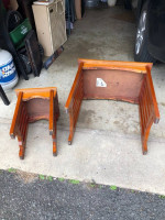 Two 2 pair nested tables table wood wooden