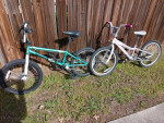 girls & boys 20" bikes pair