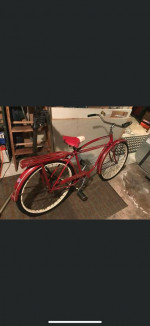 1960 Vintage Schwinn Tornado Deluxe 26” Double Straight Bar Frame Bicycle