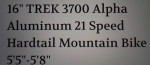 Trek 3700 road bicycle for sale