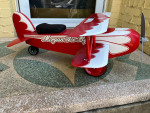 Morgan Ace Flyer Biplane Foot to Floor kid's Ride on propeller spins