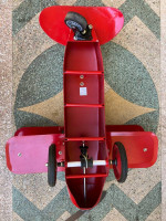 Morgan Ace Flyer Biplane Foot to Floor kid's Ride on propeller spins