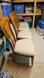 Dining table with eight chairs