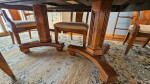 Dining table with eight chairs