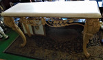 Vintage Console Faux Stone top Table-Naples