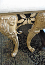 Vintage Console Faux Stone top Table-Naples