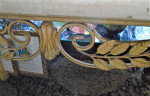 Vintage Console Faux Stone top Table-Naples