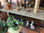 Wrought Iron & Marble Buffet Table-Naples