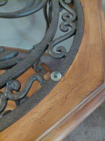 Table Kitchen or Accent Wood Wrought Iron
