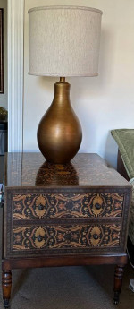 CHEST/SIDE TABLE THEODORE ALEXANDER DECOUPAGE