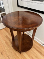 Accent Table Nightstand with Inlay Top
