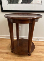 Accent Table Nightstand with Inlay Top