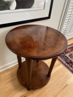 Accent Table Nightstand with Inlay Top