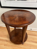 Accent Table Nightstand with Inlay Top
